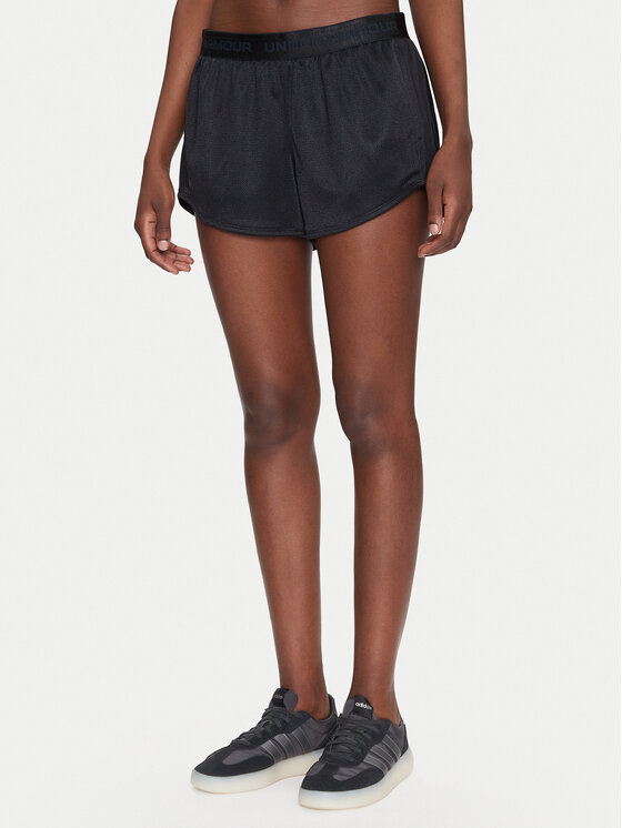 Under Armour Szorty sportowe Tech™ Play Up Shine 1389883 Czarny Regular Fit