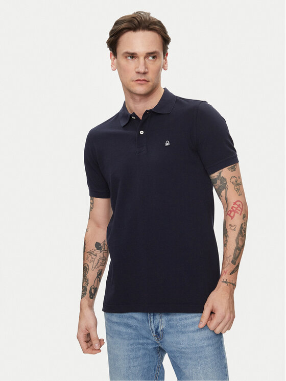United Colors Of Benetton Polo 3089J3179 Granatowy Regular Fit