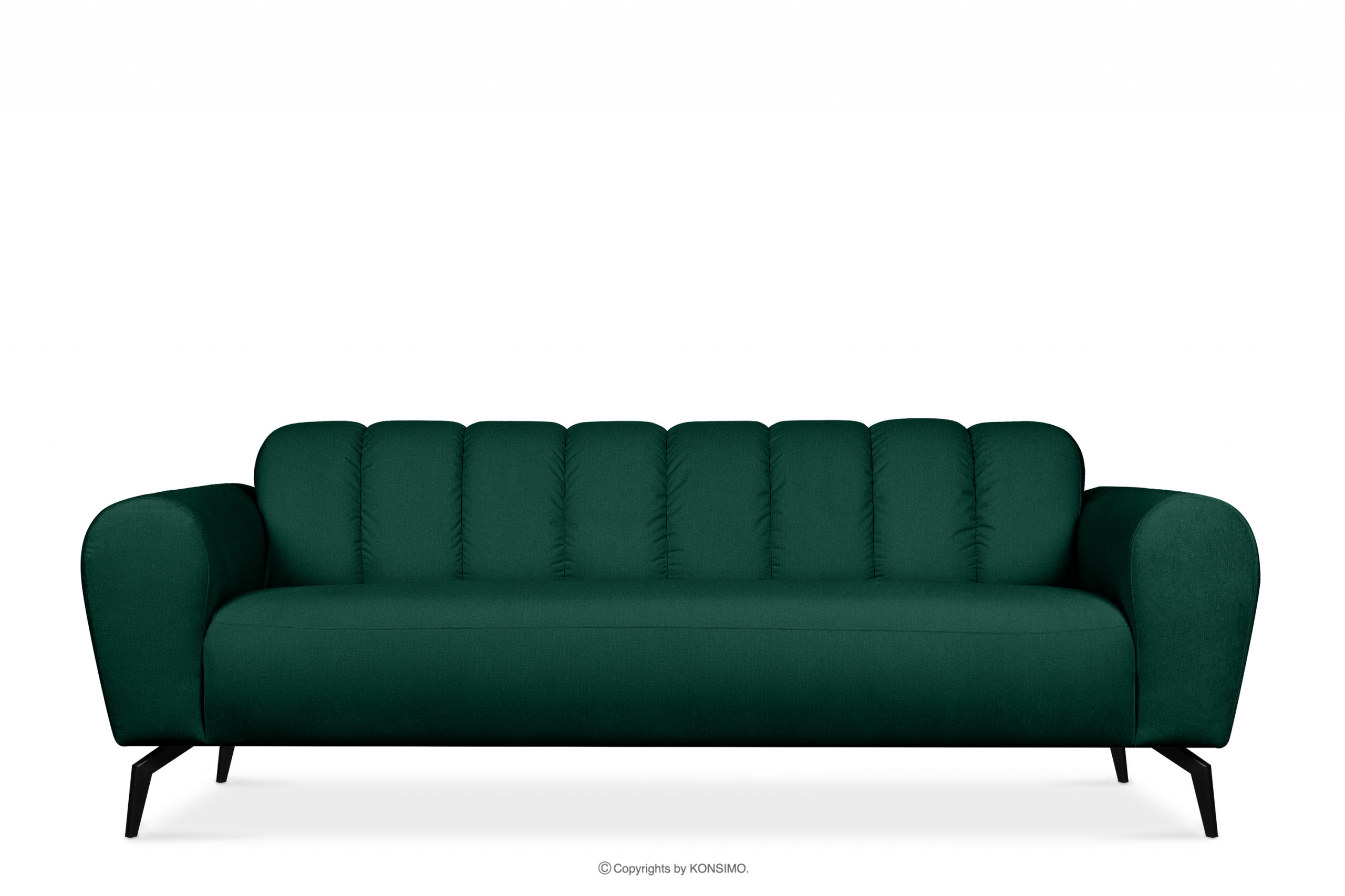 Wygodna sofa 3 osobowa ciemnozielona RUBERO