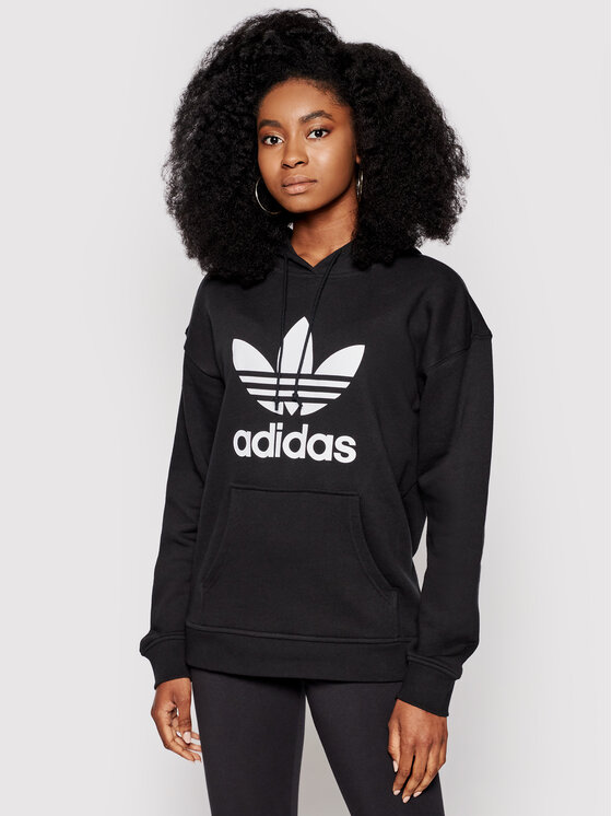 adidas Bluza adicolor Trefoil FM3307 Czarny Regular Fit