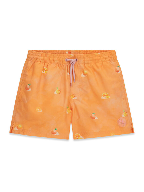 Guess Szorty kąpielowe L6GZ06 WN122 Pomarańczowy Regular Fit