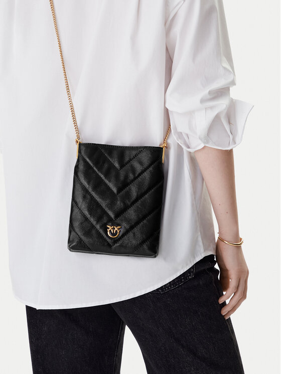 PINKO Torebka Flat Satchel AI 25-26 PCPL 105352 A2W2 Czarny