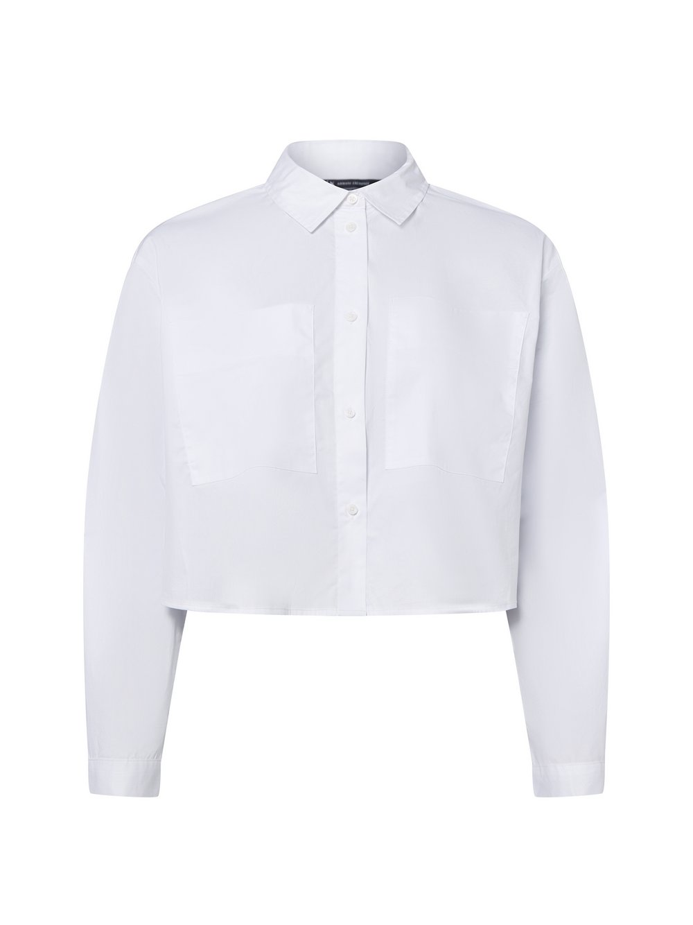 Armani Exchange Damska bluzka koszulowa Kobiety Bawełna biały, M