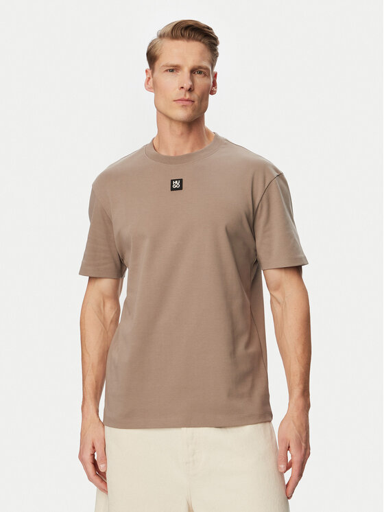 HUGO T-Shirt Dalile 50505201 Brązowy jasny Regular Fit
