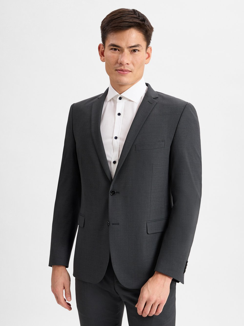 Finshley & Harding Męskie spodnie garniturowe - Steven Mężczyźni Modern Fit szary, 106