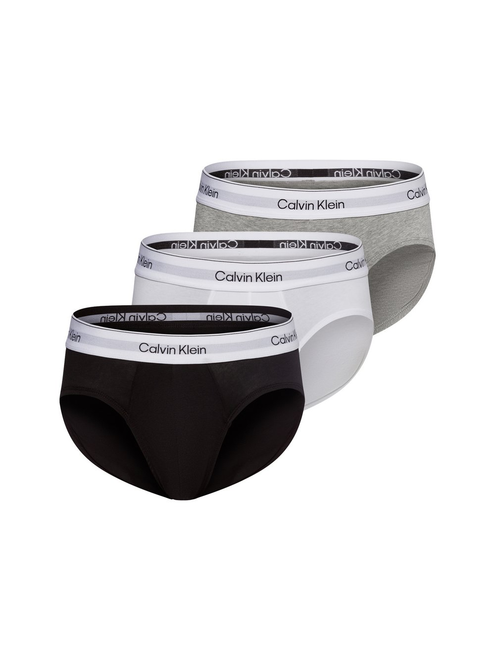 Calvin Klein Męskie slipy 3-pack Mężczyźni Bawełna czarny|biały|szary, XL