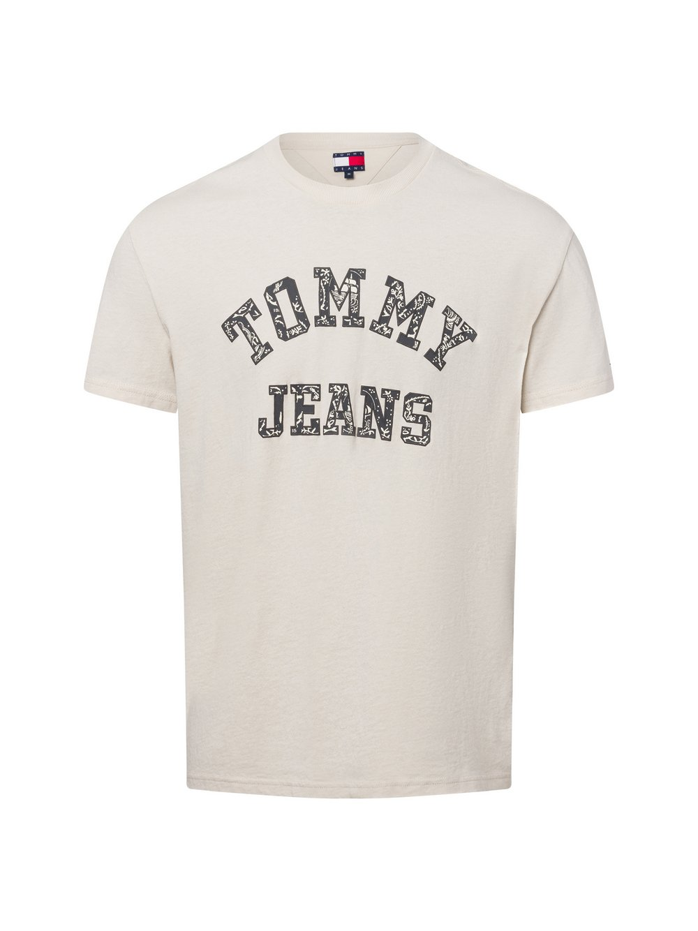 Tommy Jeans Koszulka męska Mężczyźni Bawełna beżowy, L
