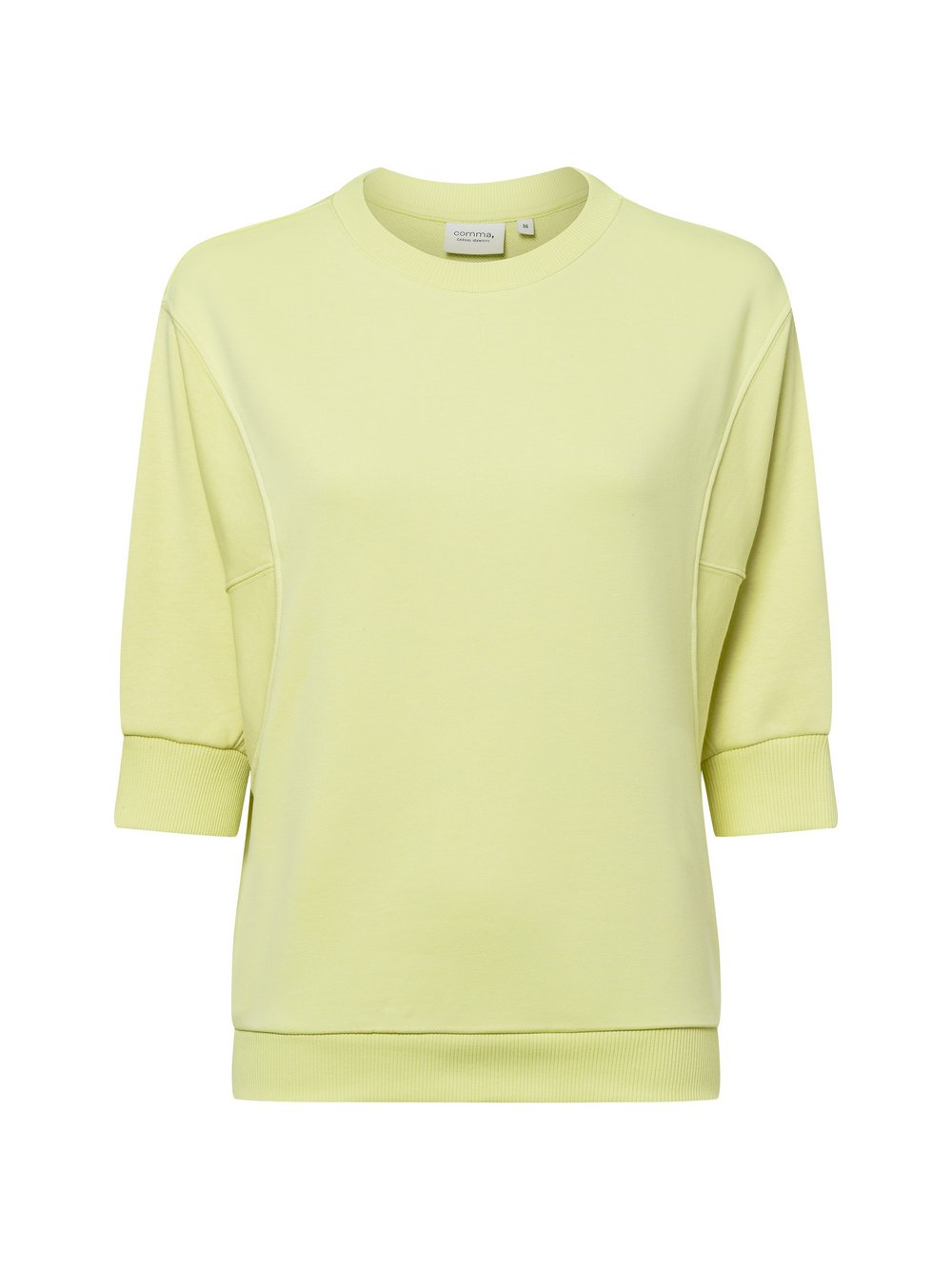 comma casual identity Damska bluza z krótkim rękawem Kobiety żółty, 40