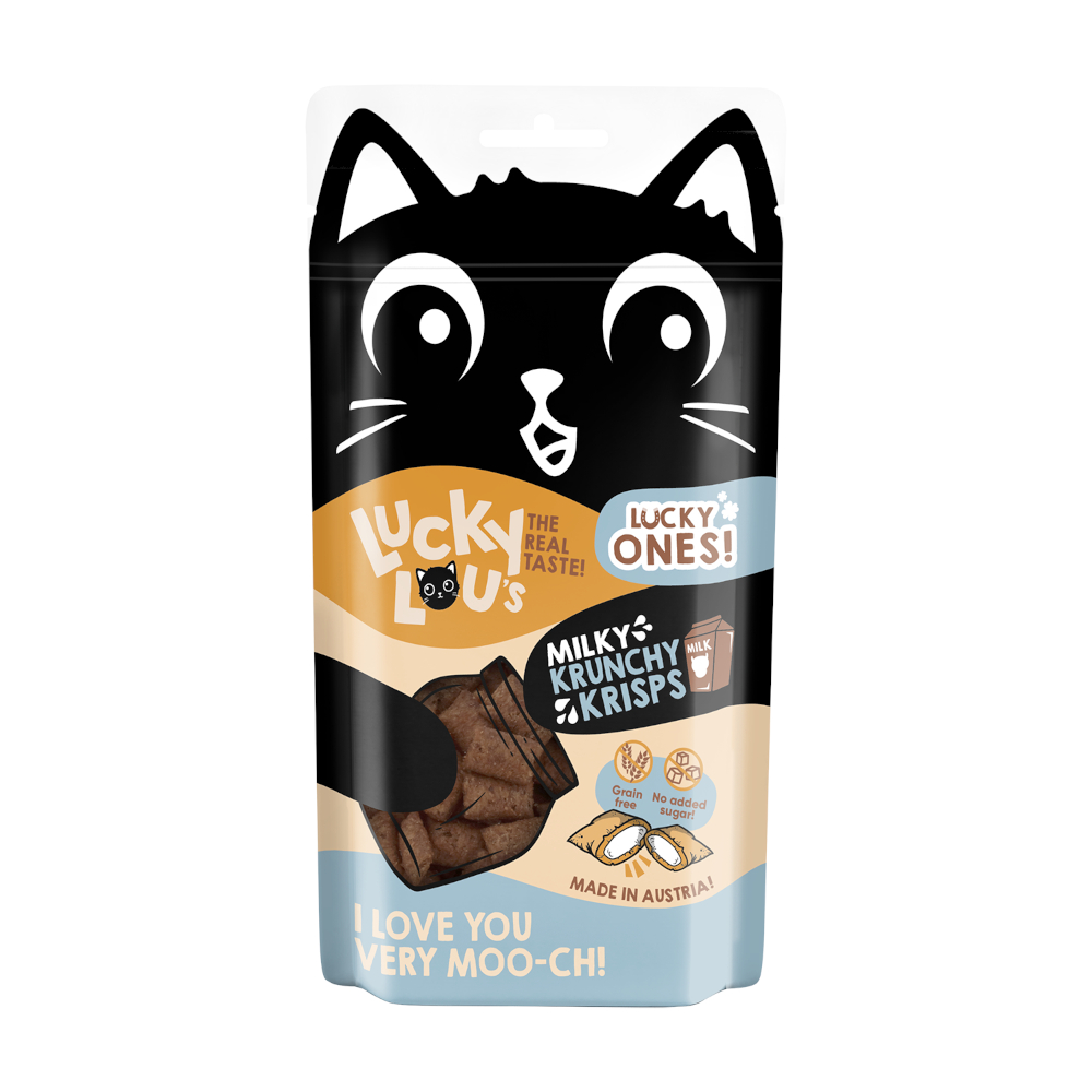 Lucky Lou Krunchy Krisps - 6 x 60 g, mleko