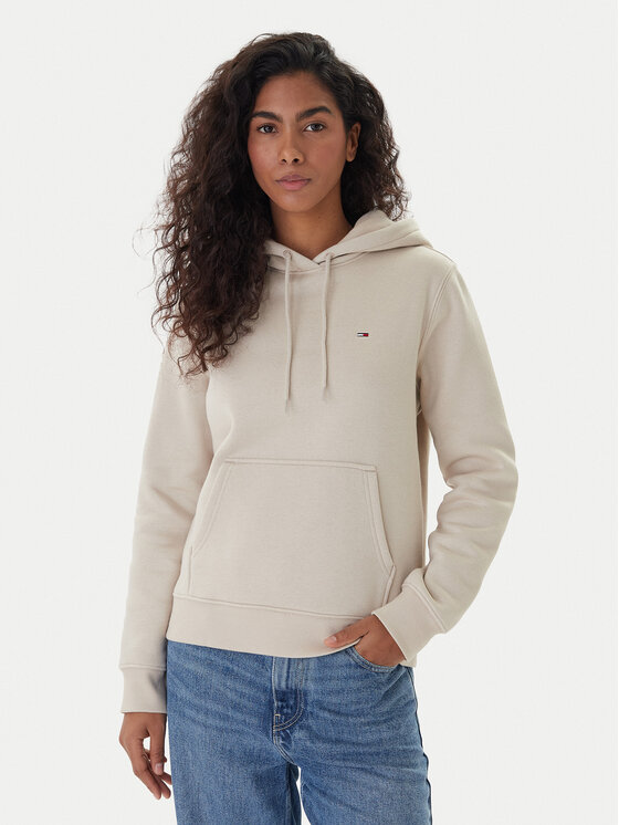 Tommy Jeans Bluza Flag DW0DW19958 Beżowy Regular Fit