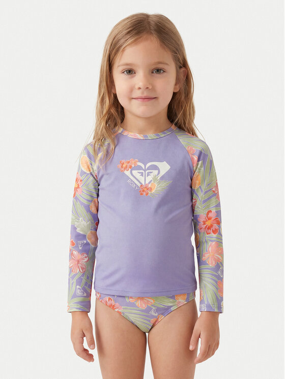 Roxy Komplet t-shirt i kąpielówki ERLWR03330 Niebieski
