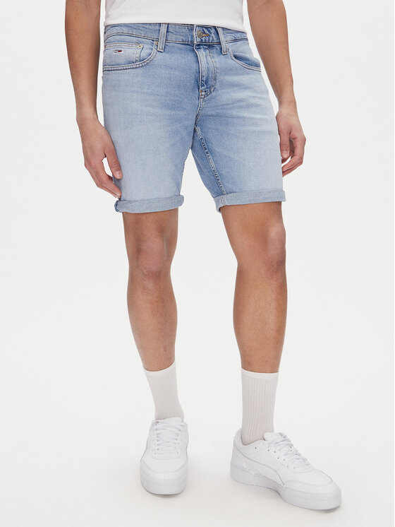 Tommy Jeans Szorty jeansowe Scanton DM0DM20954 Niebieski Slim Fit