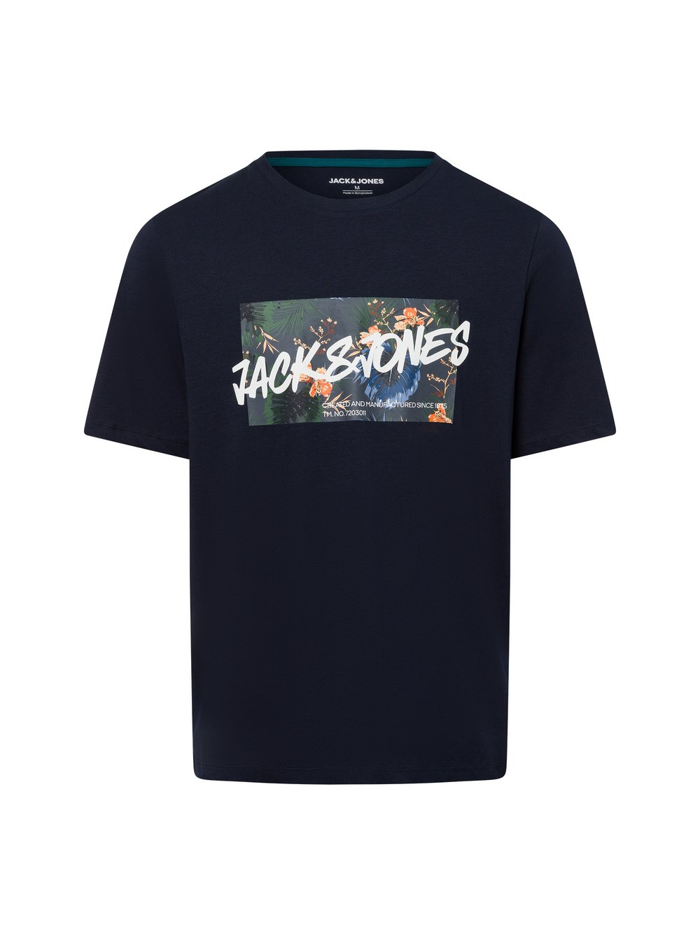 Jack & Jones Koszulka męska - JJHawaii Mężczyźni Bawełna niebieski, S