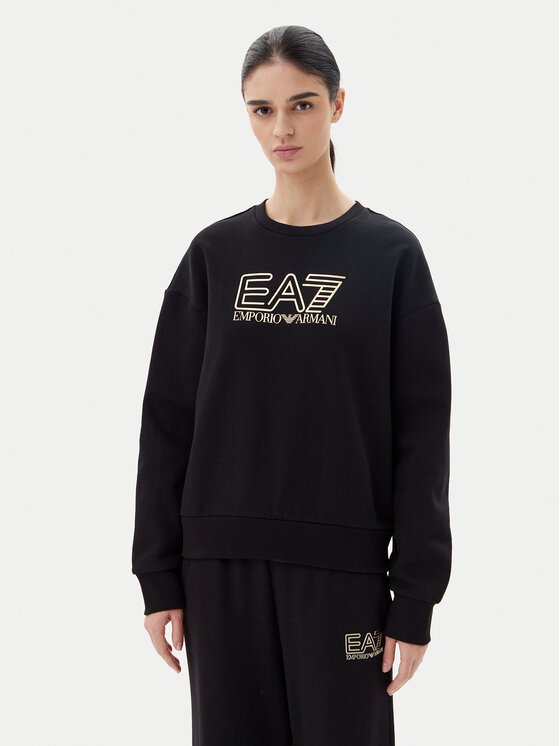 EA7 Emporio Armani Bluza 7W000100 AF10377 MC004 Czarny Loose Fit