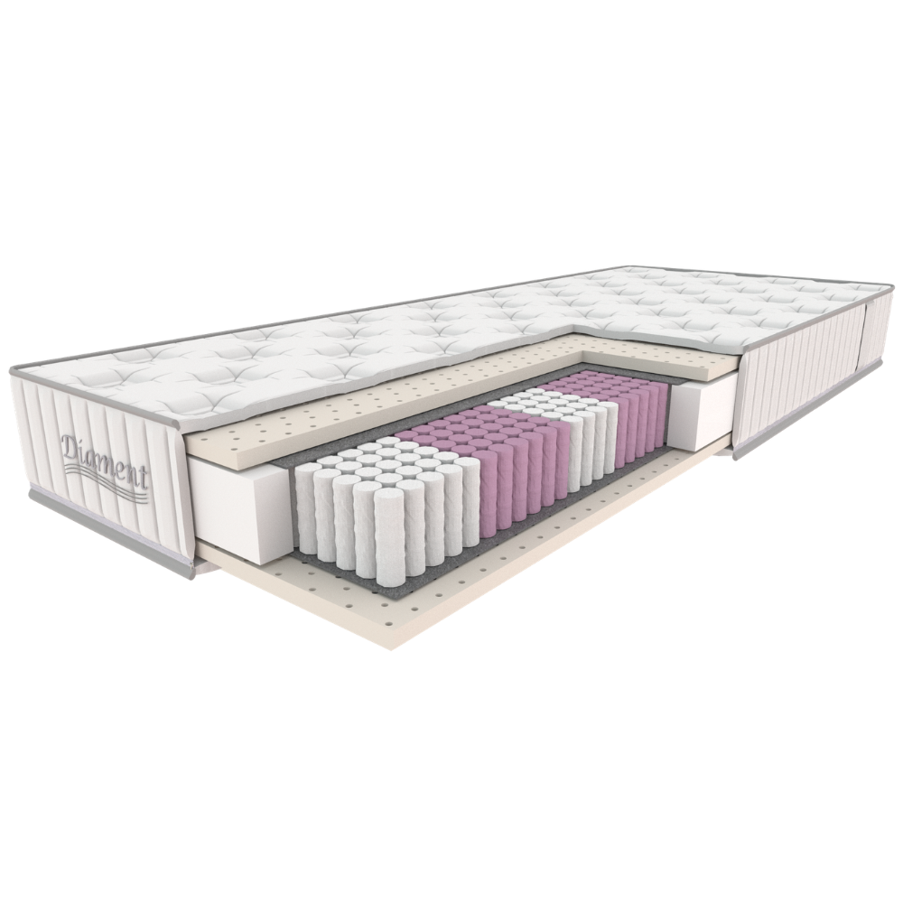 Materac Diament Optimum 120x200 cm sprężyny kieszeniowe Multipocket, lateks, H4 twardy