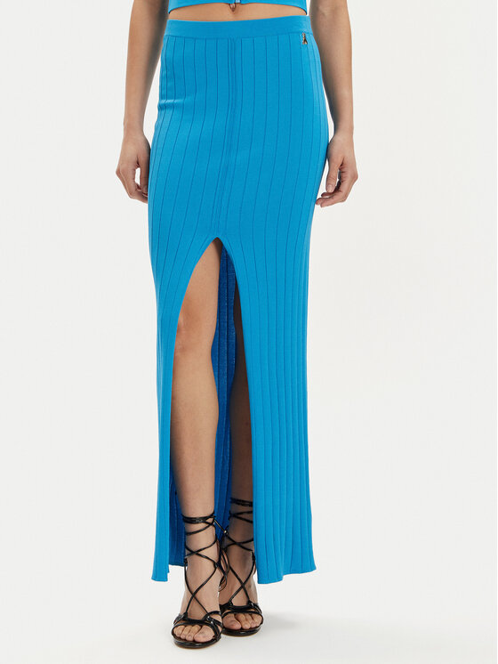 Patrizia Pepe Spódnica maxi 2G0969/K182-CA04 Niebieski Slim Fit