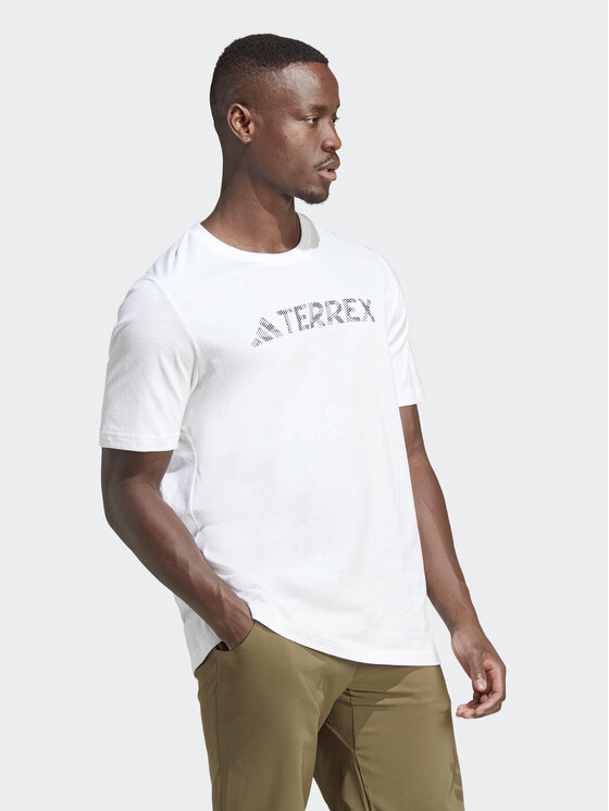 adidas T-Shirt Terrex Classic Logo HZ1400 Biały Regular Fit miniaturka
