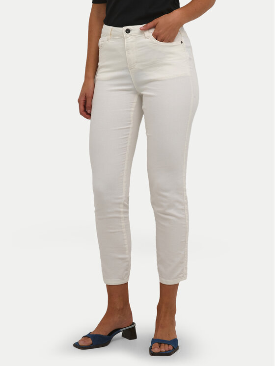 Kaffe Jeansy Zelina 10506253 Écru Slim Fit miniaturka