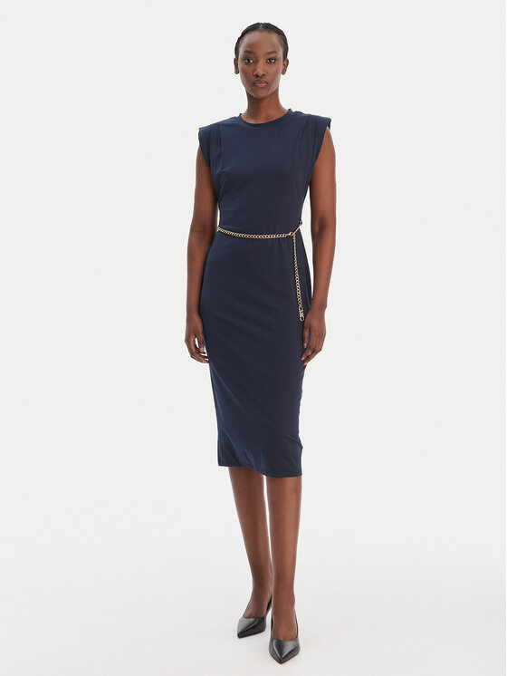 MICHAEL Michael Kors Sukienka koktajlowa MT5831SH6J Granatowy Regular Fit