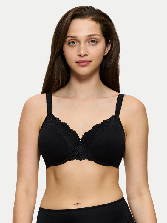 Triumph Biustonosz z fiszbiną Ladyform Soft 10166306 Czarny