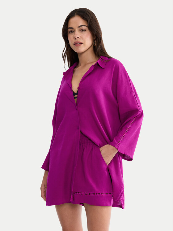 Triumph Koszulka piżamowa Summer Wear 10227228 Różowy Regular Fit