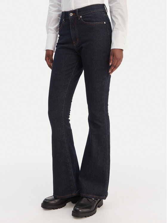 HUGO Jeansy Geflare_3 50553195 Granatowy Flare Fit