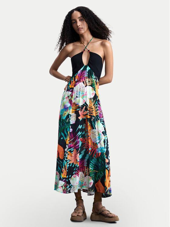 Desigual Sukienka letnia Daikiri Cord 26SWVW63 Kolorowy Regular Fit