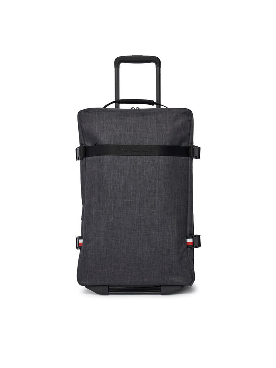 Tommy Hilfiger Walizka kabinowa Th Nylon Travel Soft AM0AM13554 Szary