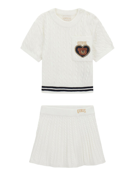 Guess Komplet dziecięcy K6RG08 Z37L1 Biały Regular Fit