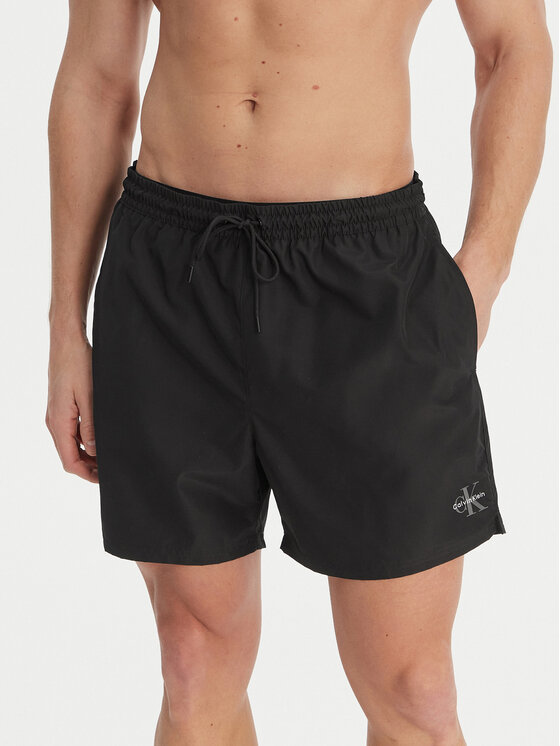 Calvin Klein Swimwear Szorty kąpielowe LV00N61045 Czarny Regular Fit