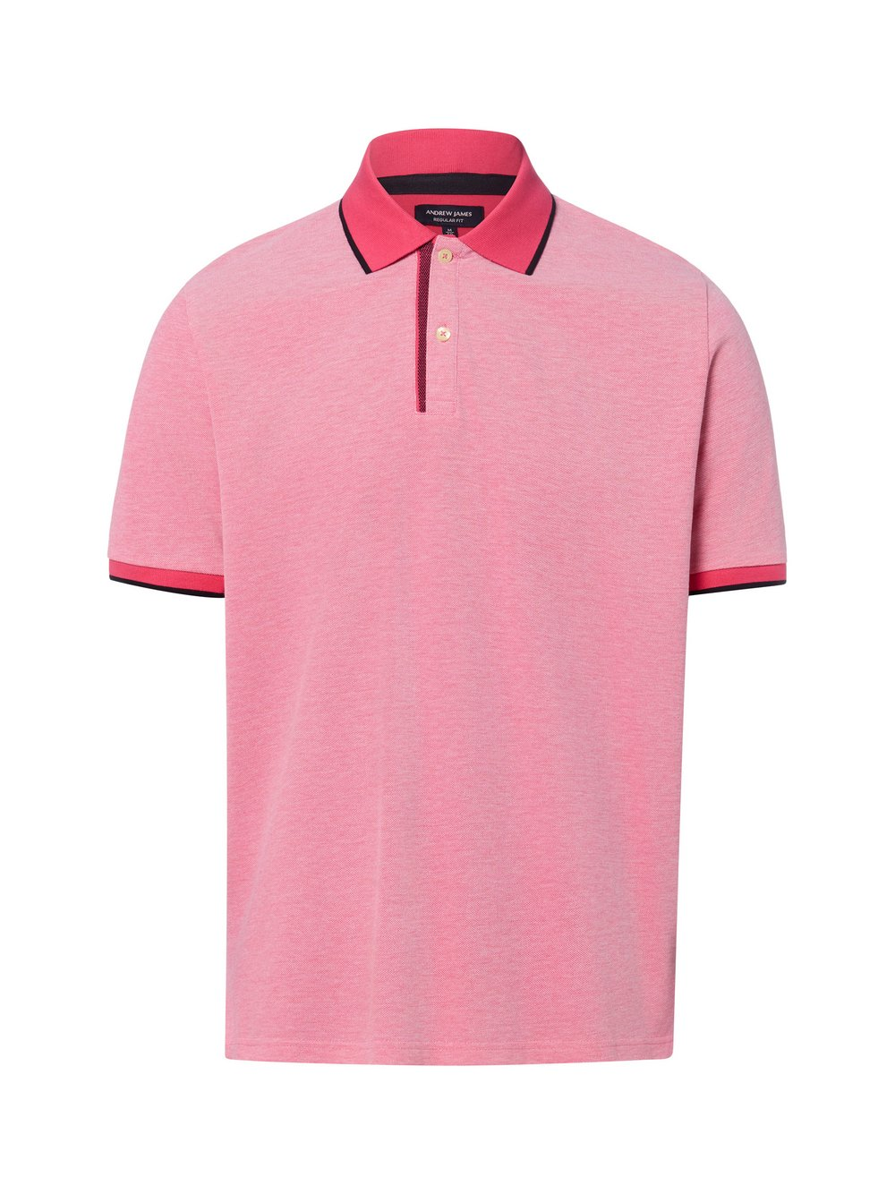 Andrew James Męska koszulka polo Mężczyźni Bawełna wyrazisty róż, XL