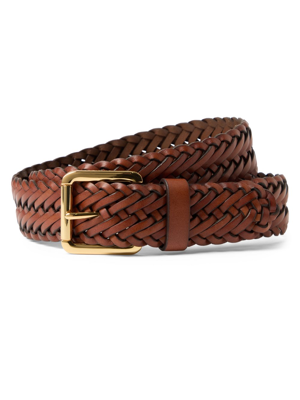 Lauren Ralph Lauren Damski pasek skórzany Kobiety skóra brązowy, M
