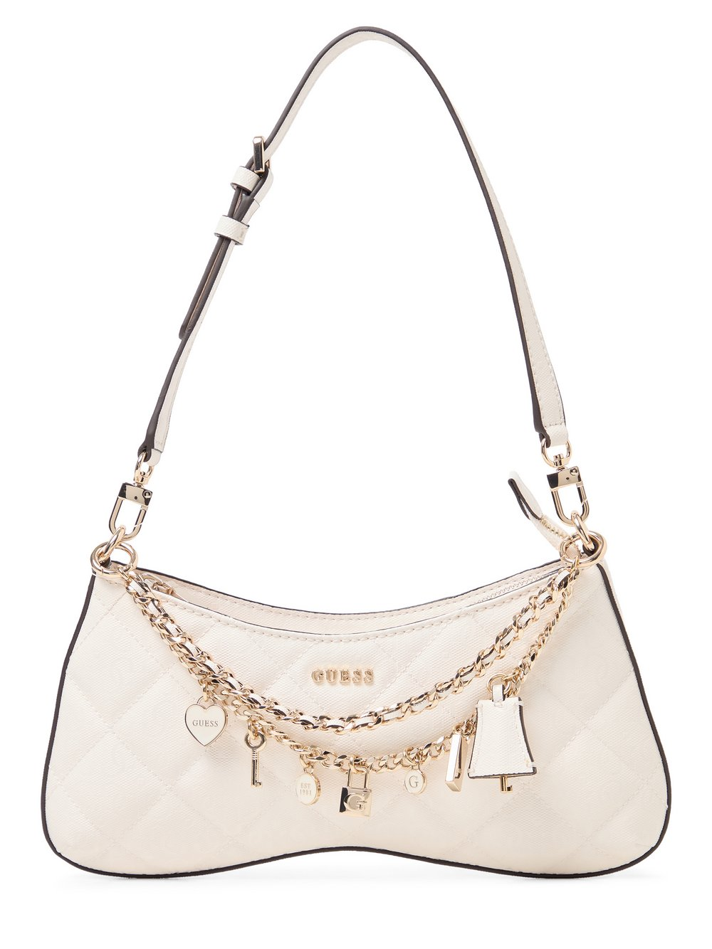 GUESS Damska torba na ramię - Libby Kobiety Sztuczna skóra biały, ONE SIZE