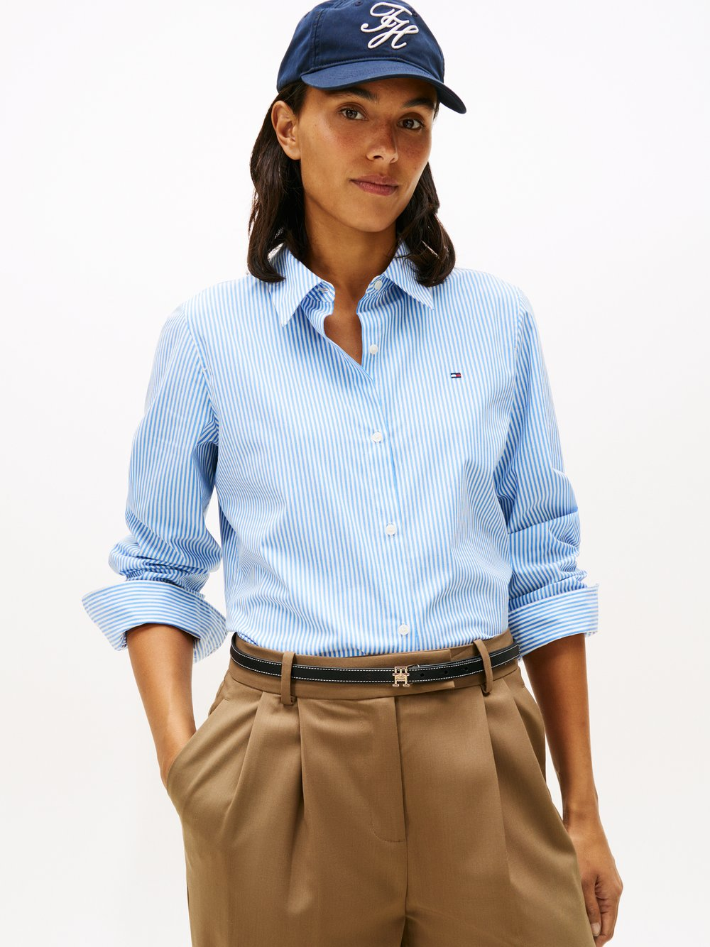 Tommy Hilfiger Bluzka damska Kobiety Bawełna niebieski, 38