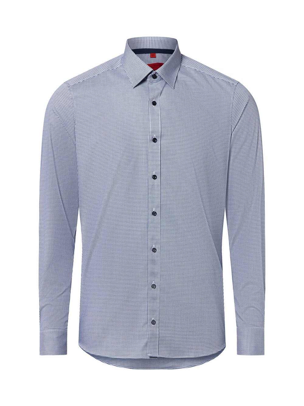 Finshley & Harding Koszula męska Mężczyźni Slim Fit Bawełna niebieski w kratkę, 38