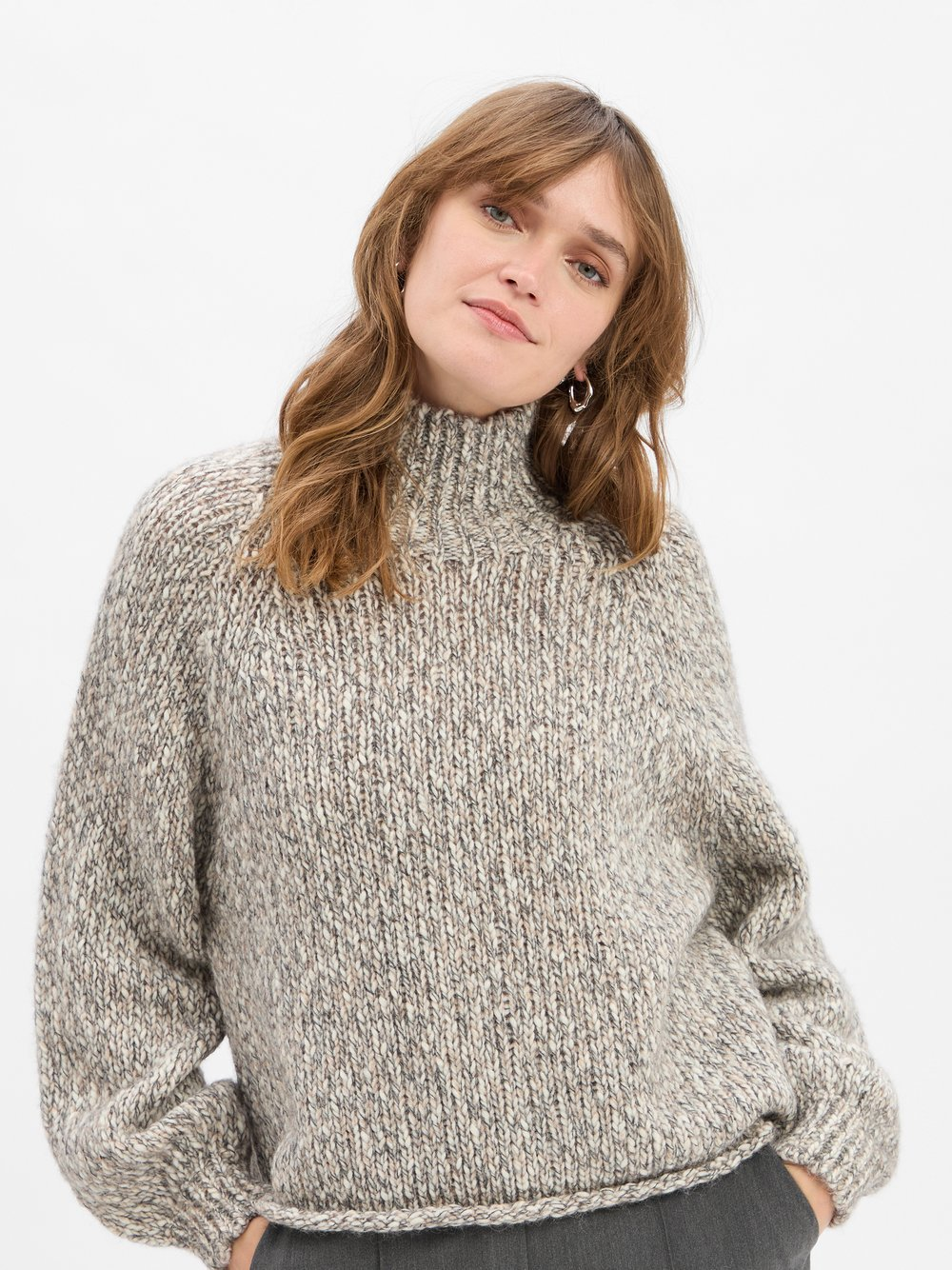 Drykorn Damski sweter z dzianiny z alpaką - Kimina Kobiety beżowy|brązowy, M