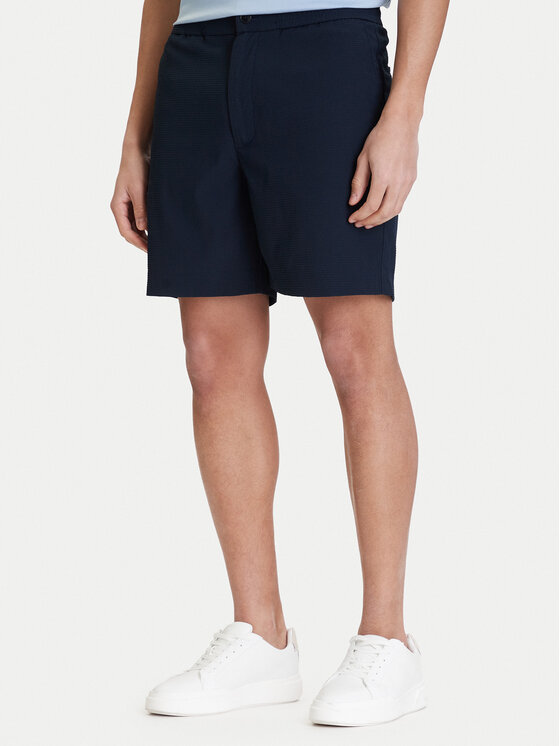 Calvin Klein Szorty materiałowe LV04LF610G Niebieski Straight Fit