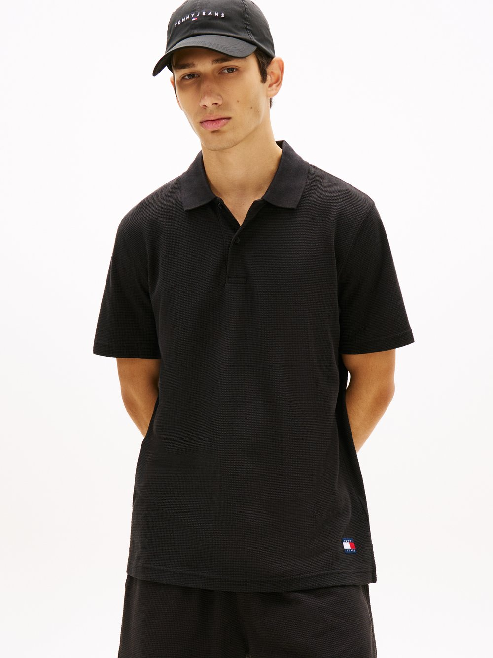 Tommy Jeans Męska koszulka polo Mężczyźni czarny, M