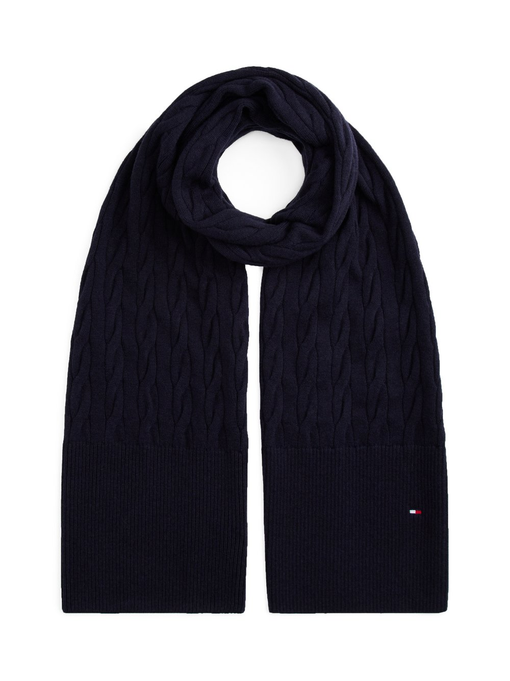Tommy Hilfiger Szalik męski Mężczyźni Bawełna niebieski, ONE SIZE