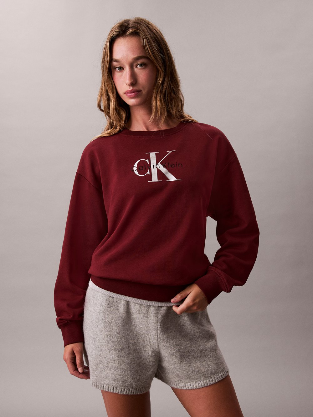Calvin Klein Jeans Bluza damska Kobiety Bawełna czerwony, M