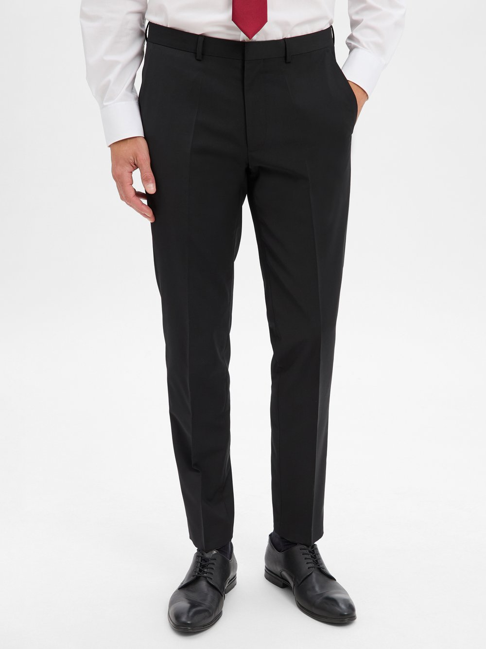 HUGO Spodnie - Hesten Mężczyźni Super Slim Fit czarny, 54