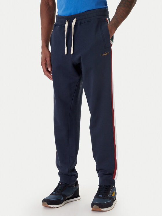 Aeronautica Militare Spodnie dresowe 261PF1005UF00677 Granatowy Regular Fit