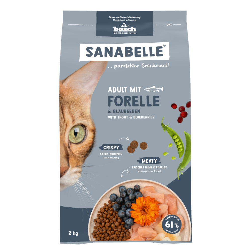 Sanabelle Adult, pstrąg i jagody - 2 kg