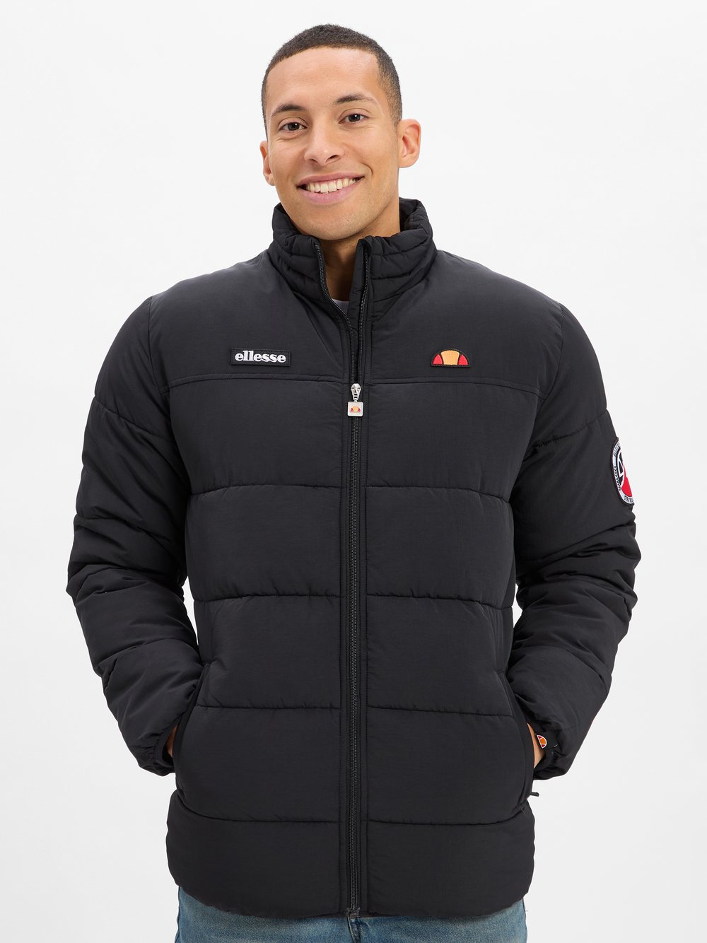 ellesse Męska kurtka pikowana - Nebula Mężczyźni Sztuczne włókno czarny, XL