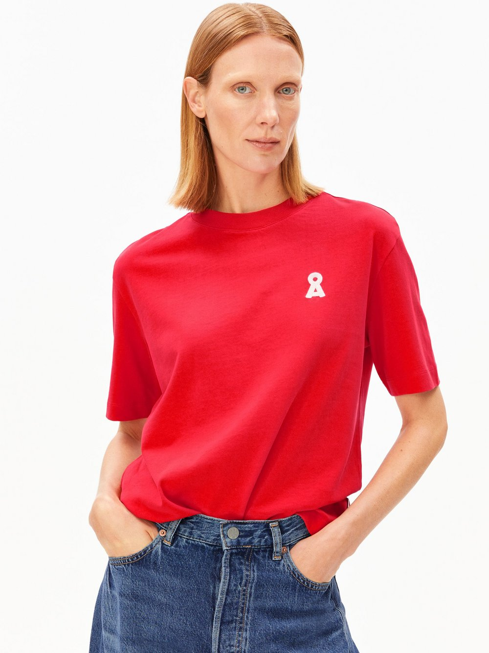 ARMEDANGELS Koszulka damska - Iconic A Tarjaa Kobiety Bawełna czerwony, XS