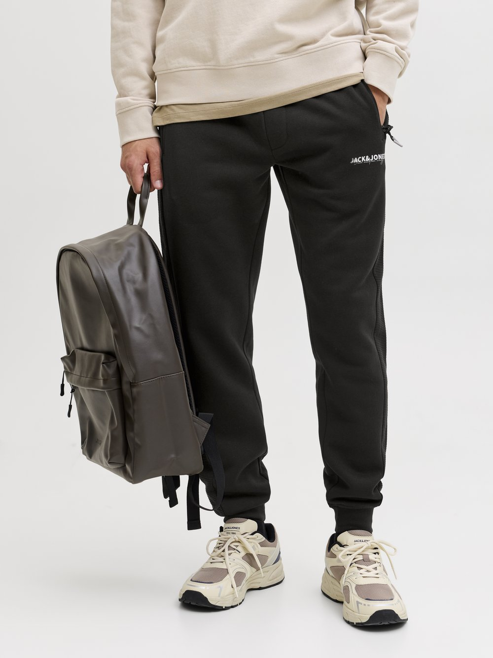 Jack & Jones Męskie spodnie dresowe - Gordon Thatcher Mężczyźni czarny, M
