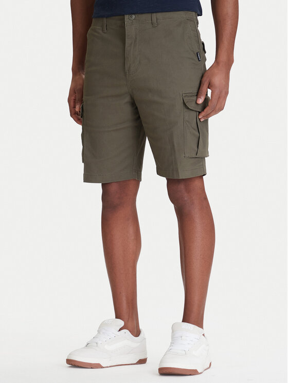 Quiksilver Szorty materiałowe MW Cargo EQYWS03912 Zielony Regular Fit