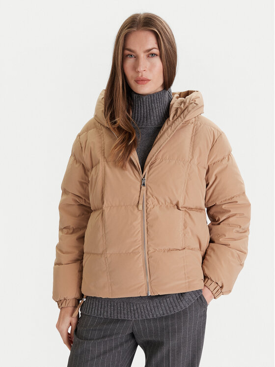 United Colors Of Benetton Kurtka puchowa 22T6DN086 Beżowy Regular Fit