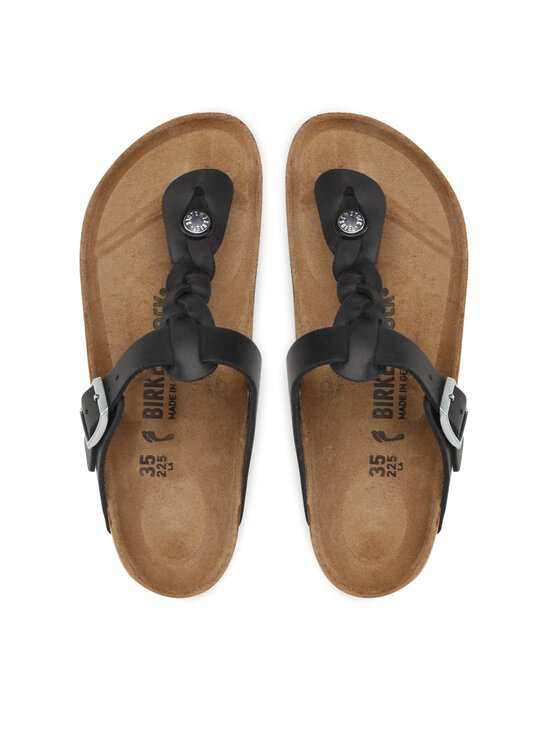 Birkenstock Japonki Gizeh Braided 1021360 Czarny