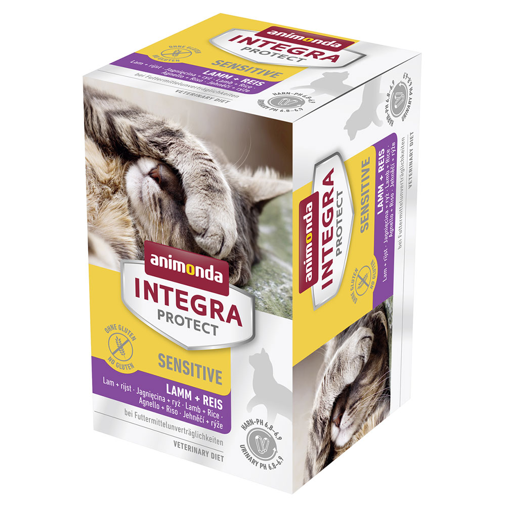 Megapakiet animonda Integra Protect Adult Sensitive, tacki, 24 x 100 g - Jagnięcina i ryż